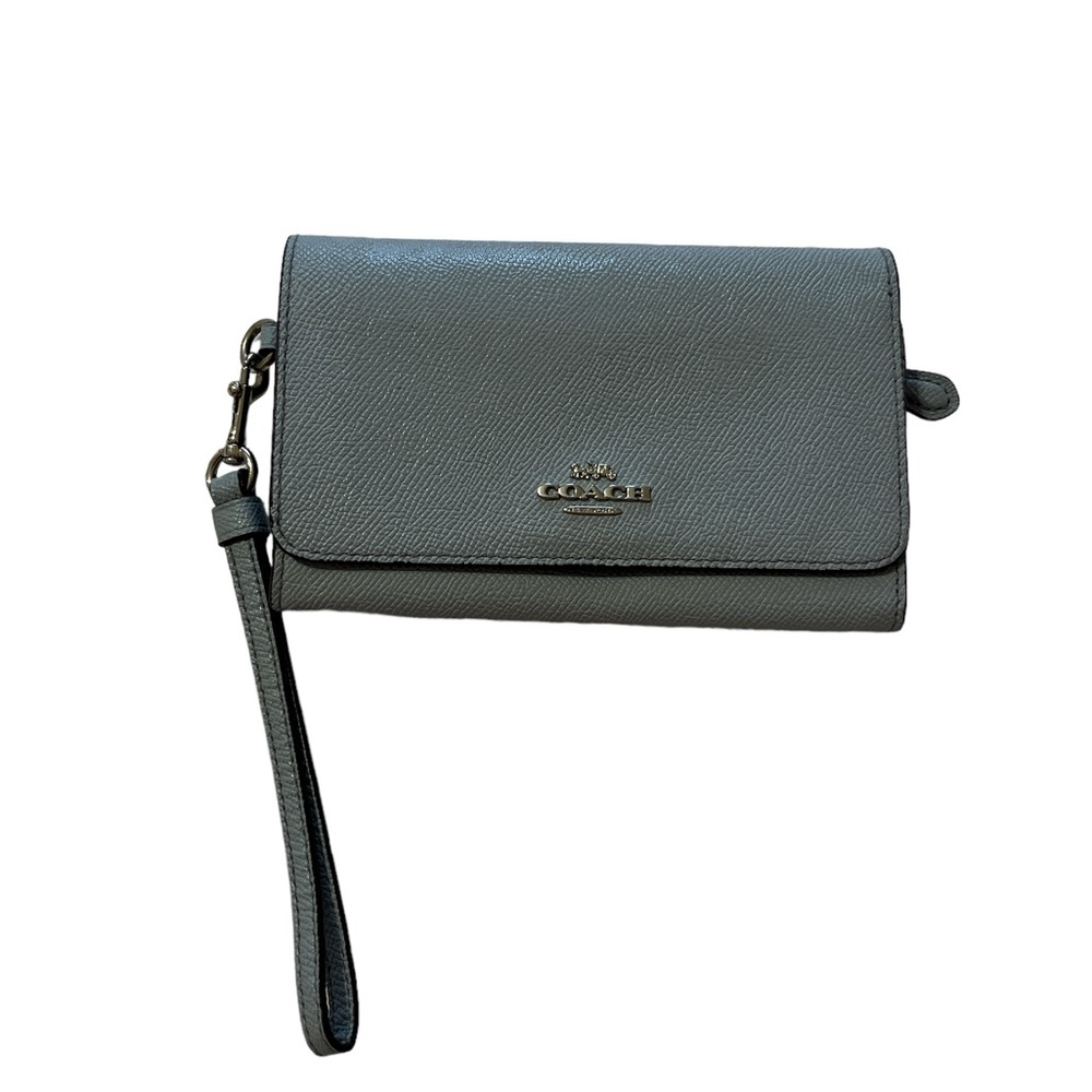 NWOT Coach Blue Pebble Wallet